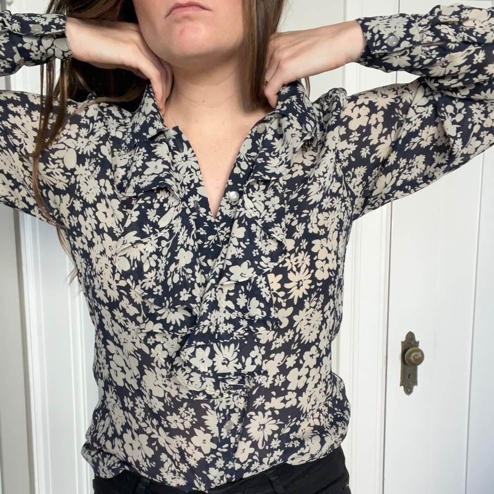 Floral, Navy, Flirty